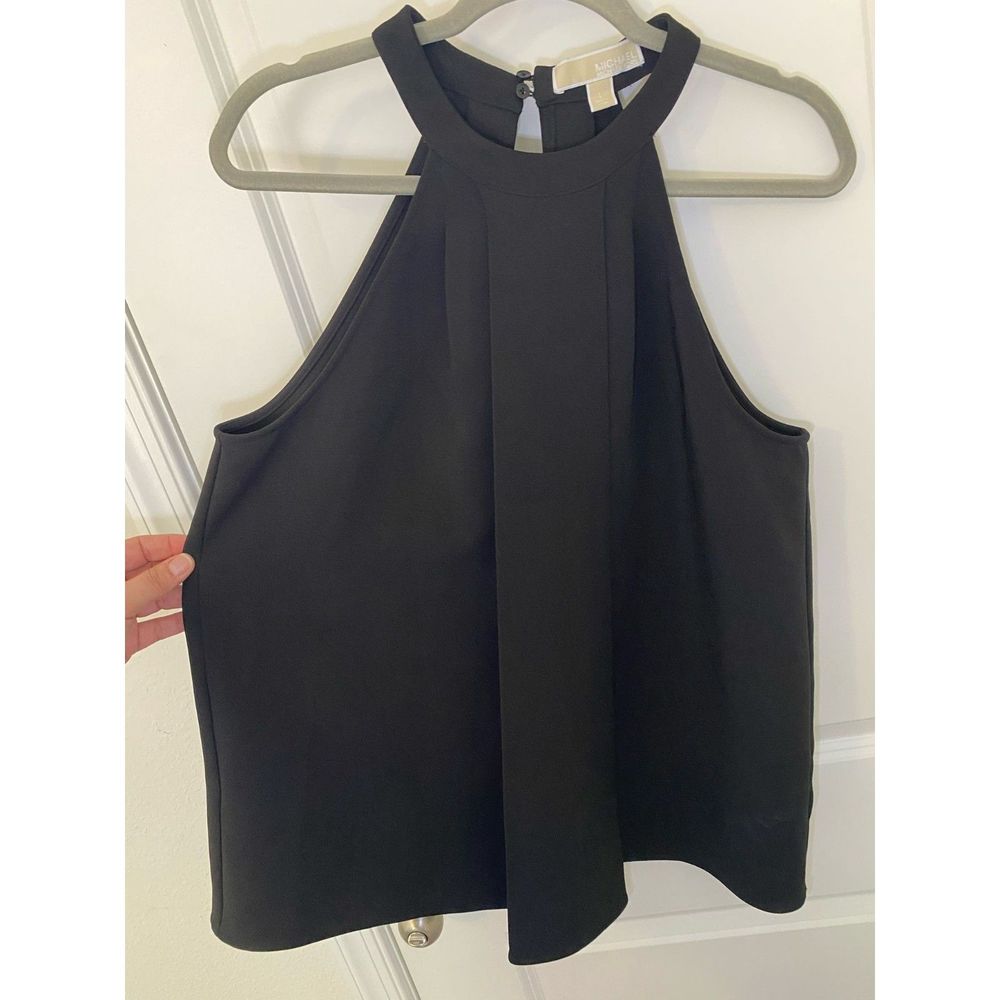 Michael Kors Womens Blouse sixe L strech black